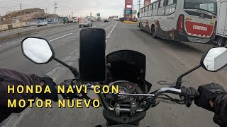 HONDA NAVI CON MOTOR NUEVO PRUEBA 1 [upl. by Akirea]