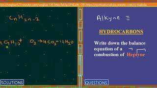 Heptyne combustion HYDROCARBONS [upl. by Dressel]