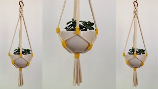 DIY PORTAMACETAS de MACRAME paso a paso PRINCIPIANTESDIY Macrame Plant Hanger for Beginners [upl. by Nadoj]