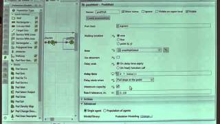 AnyLogic 7 Pedestrian Multimethod Simulation Model Demo [upl. by Geiss]