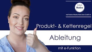 Ableitung mit Produkt UND Kettenregel  e Funktion  by einfach mathe [upl. by Annohsak]