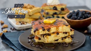 Keto Sheet Pan Pancakes Recipe  FoolProof Fluffy Pancakes [upl. by Anazus447]