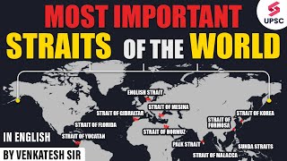 Most Important Straits of the World  Straits of the World  In English  By Ventakesh Sir [upl. by Aaren]