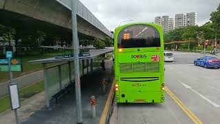 Bus Ride from Khatib MRT to Yishun Bus Interchange on SMB5897G [upl. by Aliekahs]