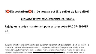 MÉTHODE Dissertation Littéraire  Sujet corrigé [upl. by Atikan175]