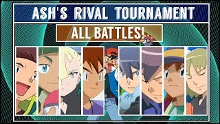 Ashs Rival Tournament Pokémon SunMoon  All Battles [upl. by Amarette]