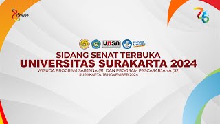 SIDANG SENAT TERBUKA WISUDA UNIVERSITAS SURAKARTA 2024 [upl. by Campbell]