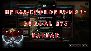 Diablo 3 274 Season 27 EU Herausforderungsportal 276 H90 Barbar [upl. by Aicilegna]