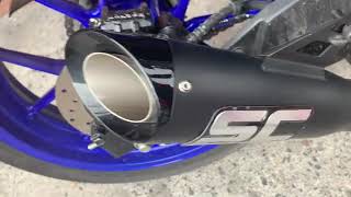 Suzuki gixxer 250 Full nuevo System con SC Project  EXOSTOS BOGOTÁ [upl. by Siver]