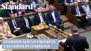 Sir Keir Starmer mistakenly calls Rishi Sunak Prime Minister in House of Commons slip [upl. by Dublin]