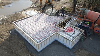 Building my ICF house part 7a  ICF floor deck aka suspended concrete slab [upl. by Cindee]