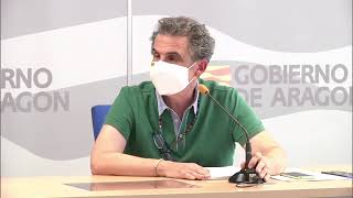 Rueda de prensa de la consejera de Sanidad Sira Repollés y el alcade de Zaragoza Jorge Azcón [upl. by Haiasi]