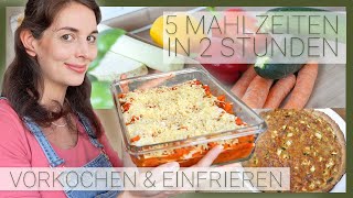 Freezer Meals  Essen für eine Woche vorkochen amp einfrieren [upl. by Enrika]