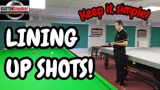 Snooker Coaching Lesson  Aiming amp Lining Up Shots  Lesson [upl. by Nylirret]