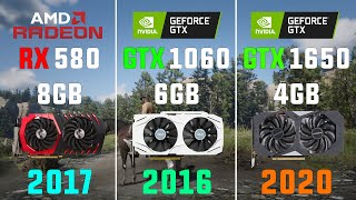 RX 580 8GB vs GTX 1060 6GB vs GTX 1650 4GB Test in 7 Games [upl. by Jacobah]