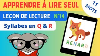 📚 Méthode Montessori  Apprendre à lire seul  Leçon de lecture n°14  Syllabes en Q amp R [upl. by Rouvin]