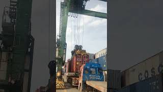 Chennai port container loading [upl. by Trinidad79]