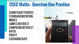 Question One CSEC MATHS [upl. by Merv]