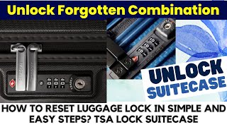 How to Reset and Unlock Forgotten Luggage Suitcase Lock [upl. by Ahsaenat]