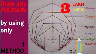 How to draw POLYGON draw any polygon by using 1 method [upl. by Richmound]