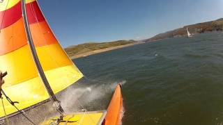 Hobie 16 Pitchpoling in Slowmotion [upl. by Alaaj]