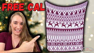 New FREE CAL Christmas Mosaic Crochet Blanket [upl. by Dewar]