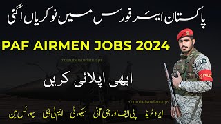 Join Pakistan Air Force PAF Jobs 2024 as Airman wwwjoinpafgovpk [upl. by Ayotnahs]