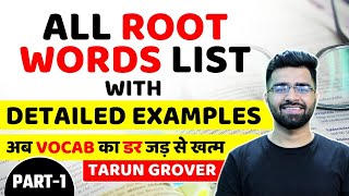 Root Words Part 1  The Best way to Improve Vocabulary  Tarun Grover [upl. by Ronda]