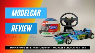 REVIEW Minichamps 118 Diecast Benetton Ford B194 F1 modelcar Michael Schumacher Australian GP 1994 [upl. by Surtimed]