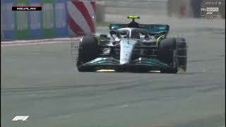 Mercedes W13 Lewis Hamilton Heavy Porpoising at F1 Bahrain Test [upl. by Higginson]