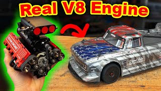 Can I put a REAL V8 ENGINE into a TOY CAR [upl. by Ahen]