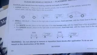 Clean Air Vehicle Decal Placement Guide 2012 Green  White [upl. by Ynohtona400]