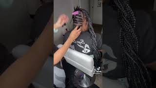 PART 1 🔥 421 hairstyle diy hairstylist professional knotless braids blackhair braidstyles [upl. by Natanhoj192]