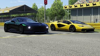 Aston Martin Victor 2022 vs Lamborghini Countach LPI 8004 2022 at Monza Full Course [upl. by Eniamrej]