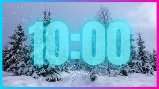 10 Minute Timer With Music For Classroom  Study  Relax  Snow [upl. by Ellenaj504]