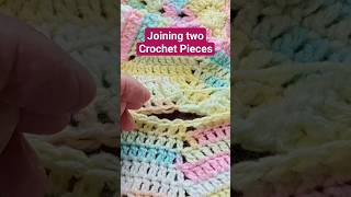 Joining two crochet pieces togetherSingle Crochet Join crochet [upl. by Lila415]