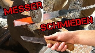 Messer selber schmieden  DIY Bushcraftmesser [upl. by Wardieu848]