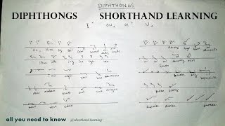 Diphthong of English shorthand  Shorthand Learning [upl. by Nivk]