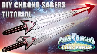 english DIY POWER RANGERS CHRONO SABERS  TIME FORCE TUTORIAL [upl. by Mortie]