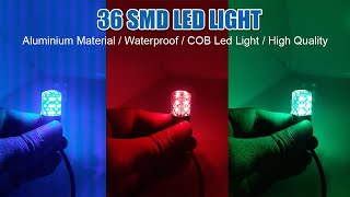 Universal 36 LED RGB MultiColour amp Red Colour Flashing Tail Light Bulb For Motorcycle [upl. by Direj214]