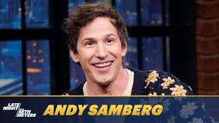 Andy Samberg Debuts A Grosser Look Roasts Seth Seths Dog Frisbee and the Charmin Bears [upl. by Nnaeinahpets]