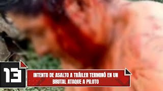 Intento de asalto a tráiler terminó en un brutal ataque a piloto [upl. by Clo535]