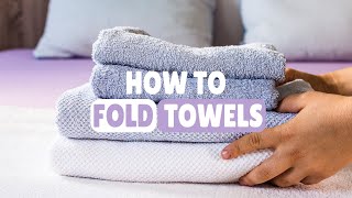 How To Fold Towel To Save Space For Travel  Quick Efficient Space Saving Towel Folding [upl. by Hume]