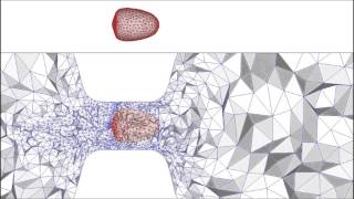 moving mesh with adaptive mesh  a drop in a tube [upl. by Nell]