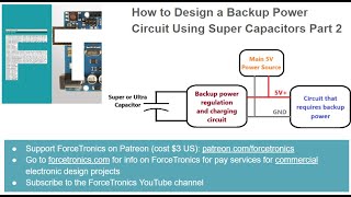 How to Design a Backup Power Circuit Using Super Capacitors Part 2 [upl. by Icrad]