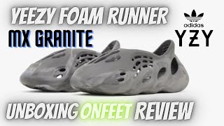 YEEZY FOAM RUNNER MX GRANITE UNBOXING ON FEET REVIEW AND WHAT I THINK OF THE YEEZY SALES [upl. by Goodrich]