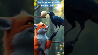 The Clever Crow 🐦‍⬛ and Foolish Fox 🦊  English Stories For Kids  Short Story In English shorts [upl. by Yllop]