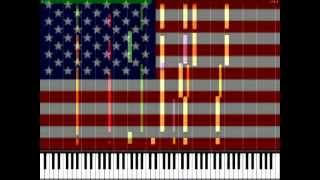 US National Anthem MIDI Synthesia [upl. by Nodgnal643]