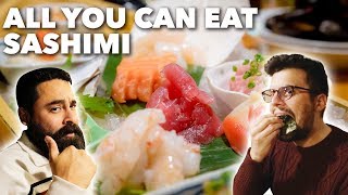 DELICIOUS and CHEAP SUSHI Buffet in Tokyo  Shinjuku 4K [upl. by Zalucki]