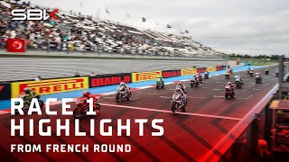 HIGHLIGHTS from a flagtoflag Race 1 thriller in France ☔️  2024 FrenchWorldSBK 🇫🇷 [upl. by Johnette]